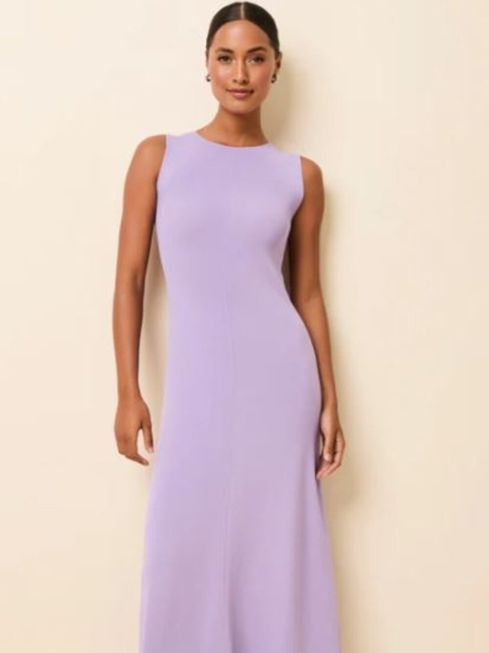 Solid & Striped The Lucerne Dress Ultra Violet Ribbed Knit Sleeveless